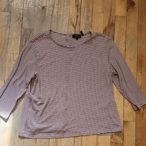 Theory Stripped Buttons Top